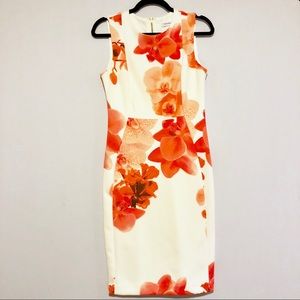 Calvin Klein floral midi dress